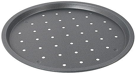 Platine pizza anti-adhésive perforée 32 cm